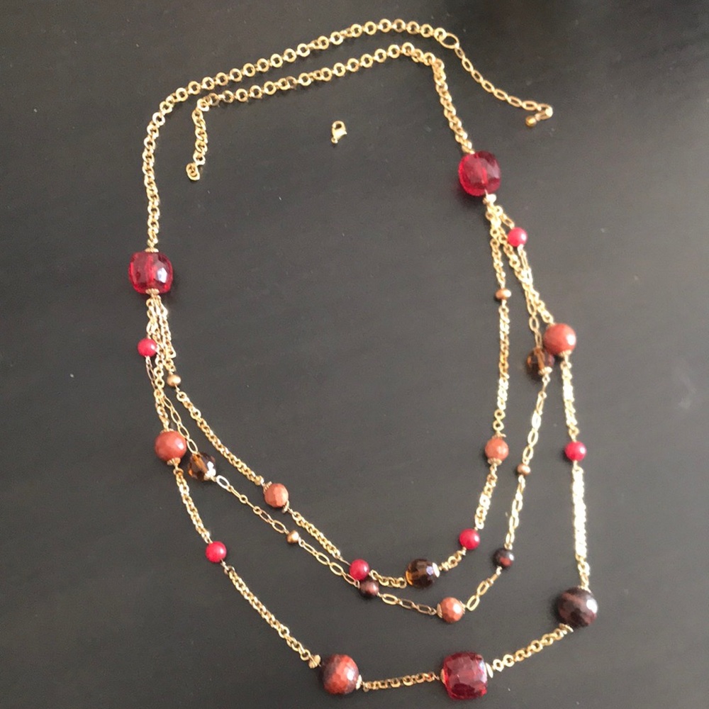 Gold beaded necklace
